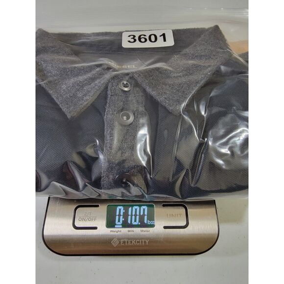 Diesel Men's Wool Black Polo Shirt - XL - Picture 8 of 8